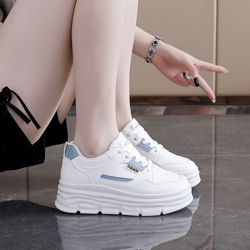 Damen Plateau Sneaker Modisch Hoch
