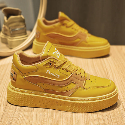 Damen Sneaker Plateau Atmungsaktives Leder Hoch