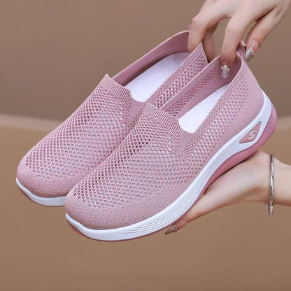 Damen Sneaker Slip-On Atmungsaktives Mesh Leicht