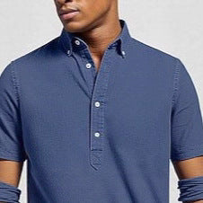 Herren Langarmhemd Slim Fit Moderner Kragen