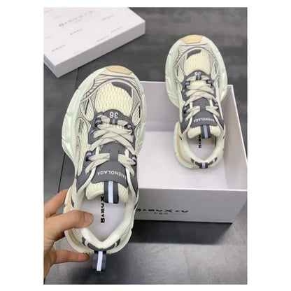 Damen Sneaker Sportlich Atmungsaktives Mesh Stabile Sohle