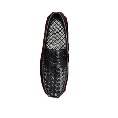 Herren Mokassins Braun Geflochtenes Leder Elegantes Design
