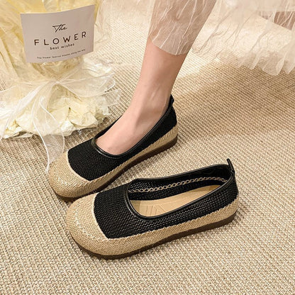 Damen Ballerinas Atmungsaktives Material Elastisch Bequem
