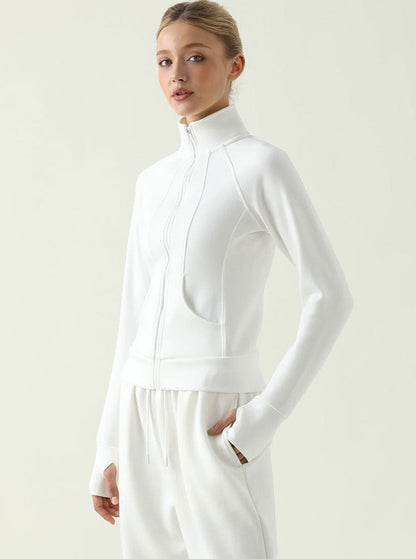 Damen Zip-Jacke Stehkragen Wasserdicht