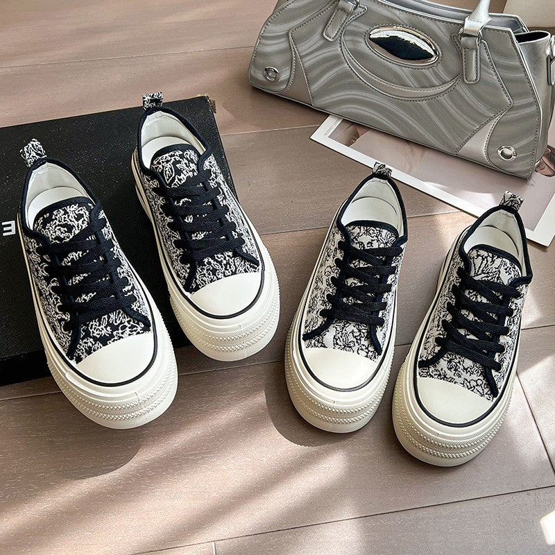 Damen Plateausneaker Hochzeitsschuhe Gummisohle Stabil - Norvielle