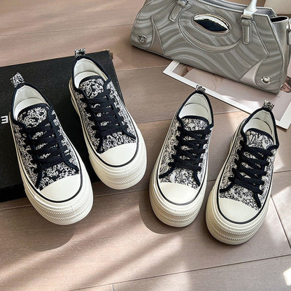 Damen Plateausneaker Hochzeitsschuhe Gummisohle Stabil - Norvielle