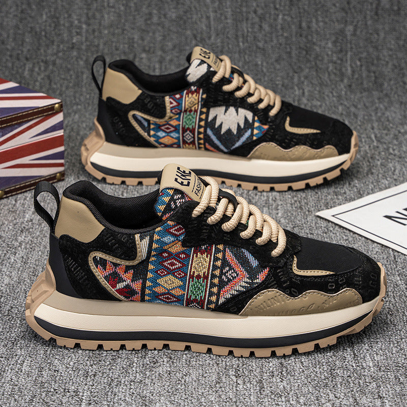 Damen Sneaker Sportlich Bunt Ethnomuster Flexibel