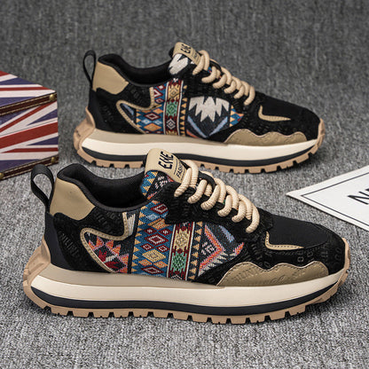 Damen Sneaker Sportlich Bunt Ethnomuster Flexibel