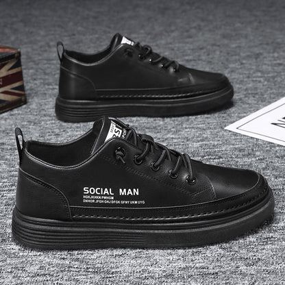 Herren Sneaker Leder Weich Dämpfend