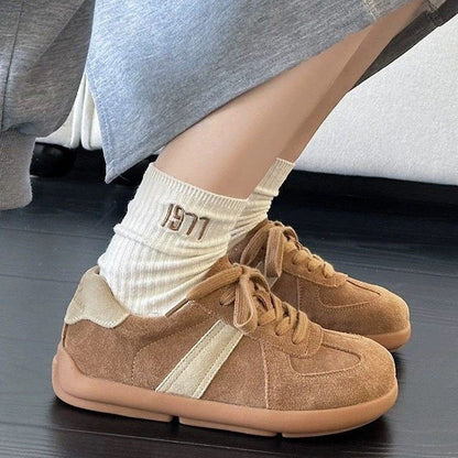 Damen Sneaker Veloursleder Bequem