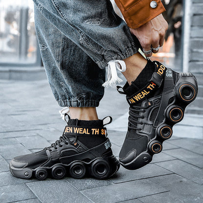 Damen High- Sneaker Streetwear Schuhe Mit Riemensystem