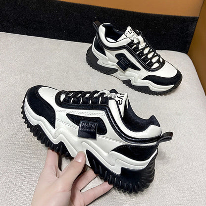 Damen Sneaker Sportlich Chunky Rutschfeste Sohle