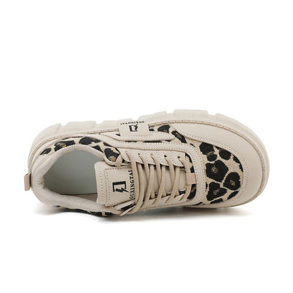 Damen Sneaker Leoparden-Design Chunky Bequem