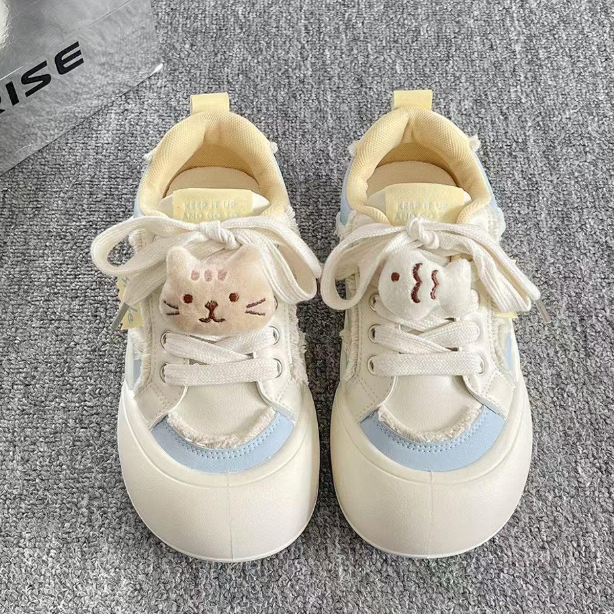 Damen Sneaker Tiermotiv Weiche Sohle