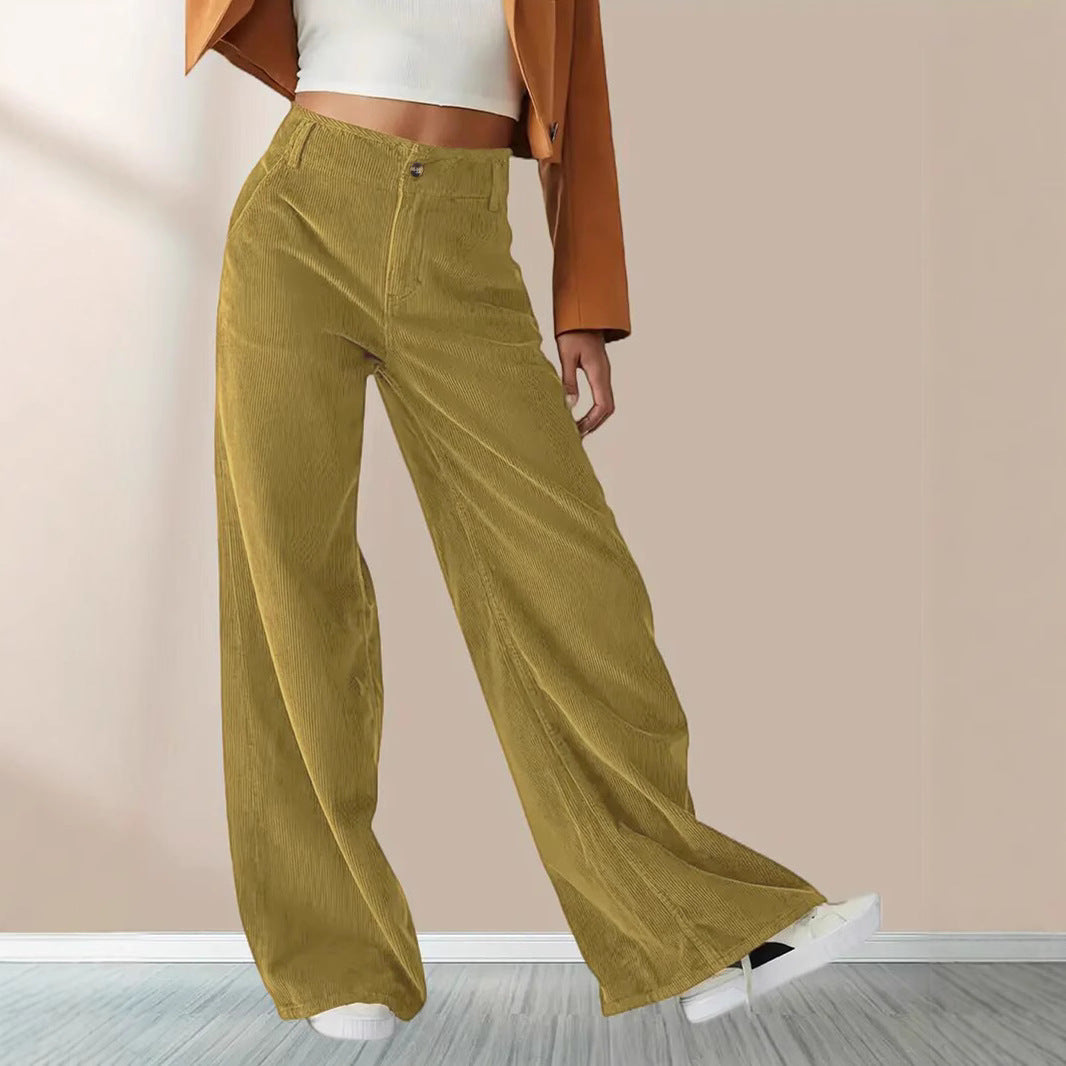 Damen Stoffhose Elegant Mit Taschen