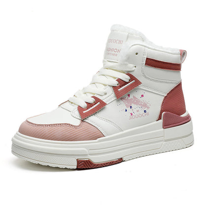 Damen Hoch Sneaker Komfortabel Kuschelig