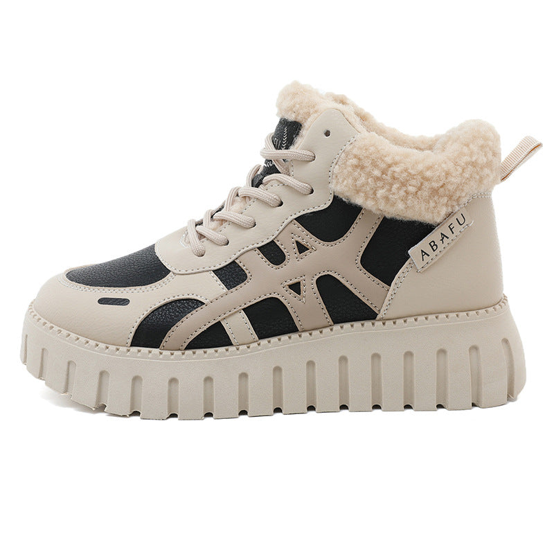 Damen High Sneaker Warm Kuschelig Robust