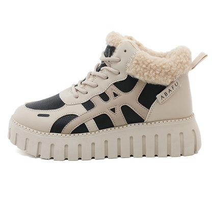 Damen High Sneaker Warm Kuschelig Robust