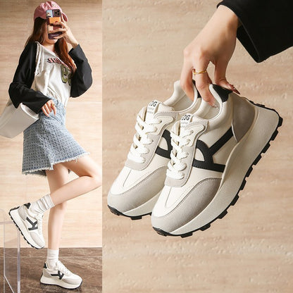 Damen Plateau Sneaker Sportlich Komfortabel - Norvielle