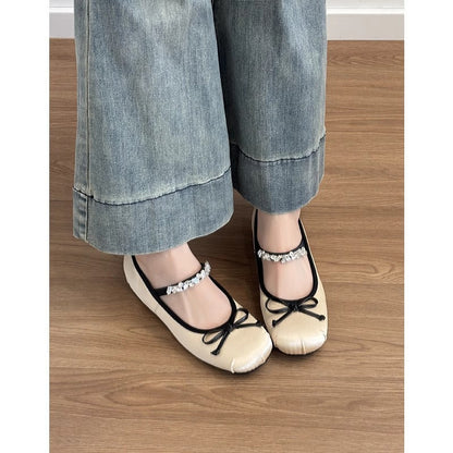 Damen Ballerinas Riemendesign Komfortfußbett Elegant