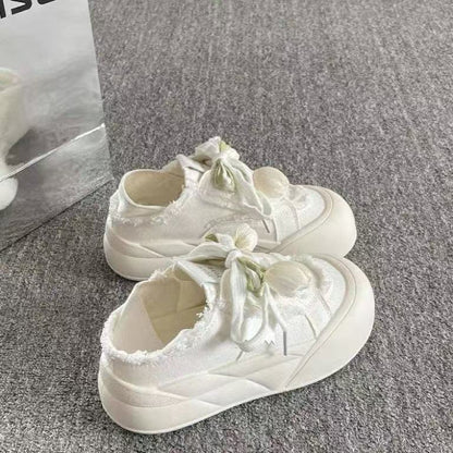 Damen Floral Sneaker Schnürschuhe Trend