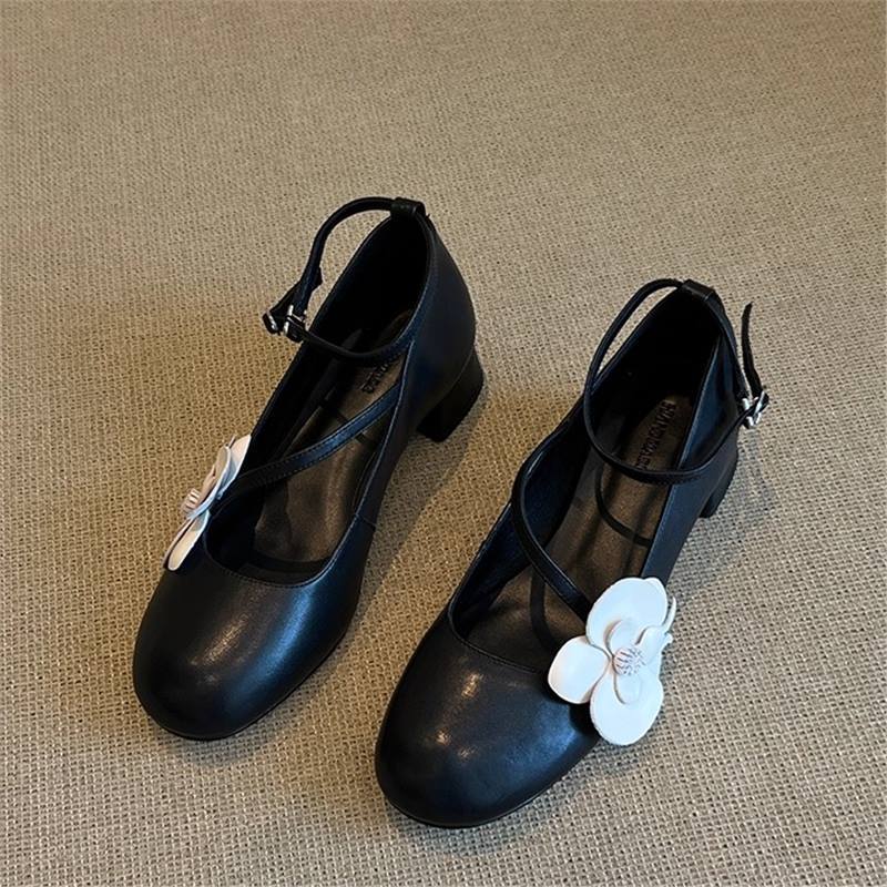 Damen Ballerinas Bequem Blumen Sommer