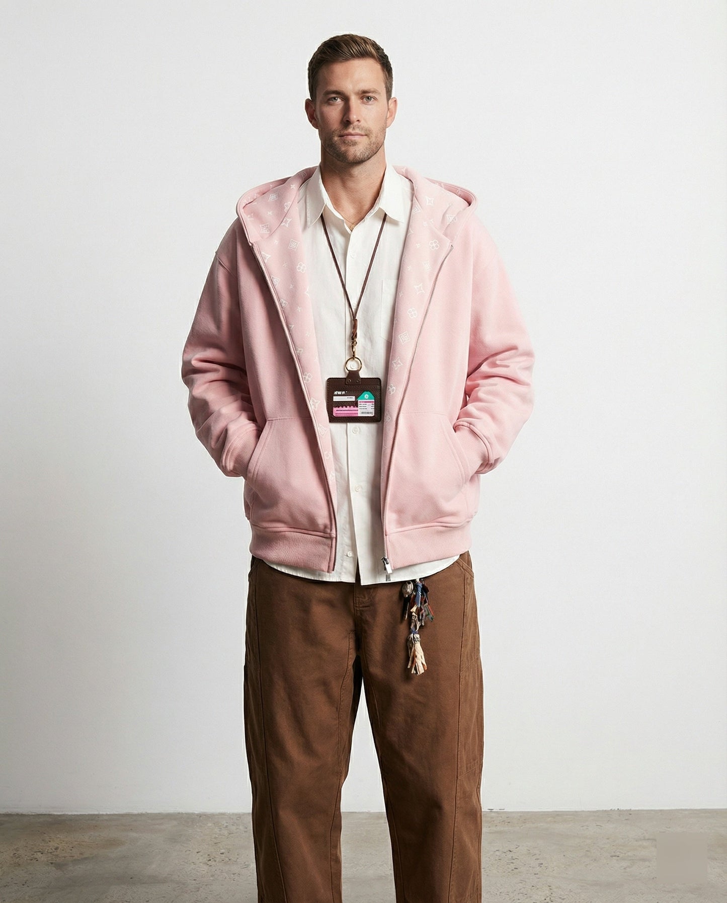 Unisex Oversize Kapuzenjacke American Style Baumwolle