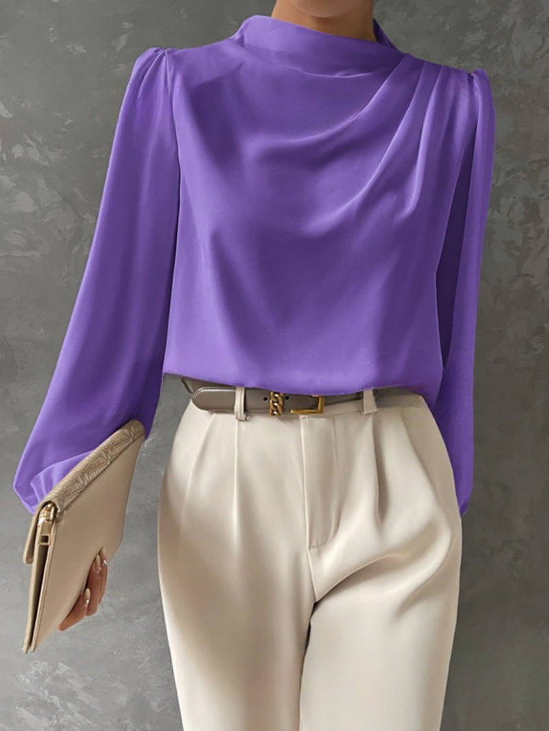 Damen Bluse Langarm Lässig Modern