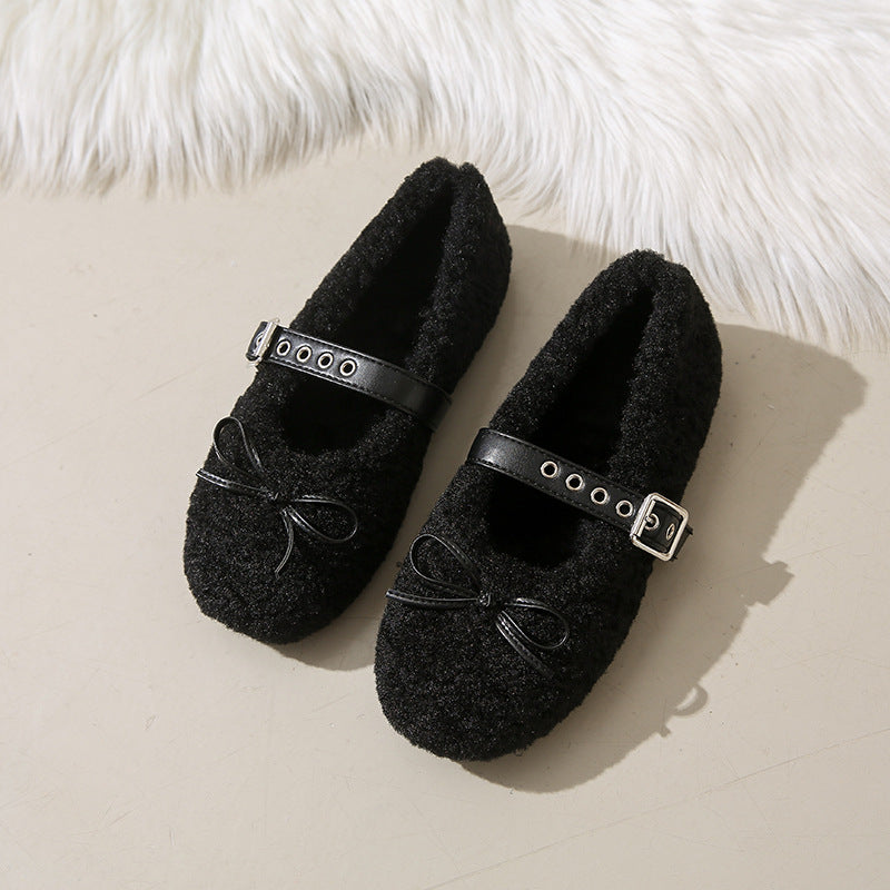 Damen Ballerinas Weich Bequem Verstellbar