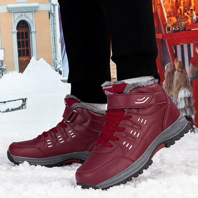Damen Wanderstiefel Winterfest Isoliert Klettverschluss - Norvielle