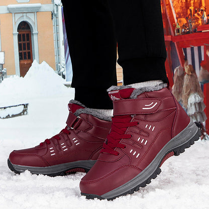 Damen Wanderstiefel Winterfest Isoliert Klettverschluss - Norvielle