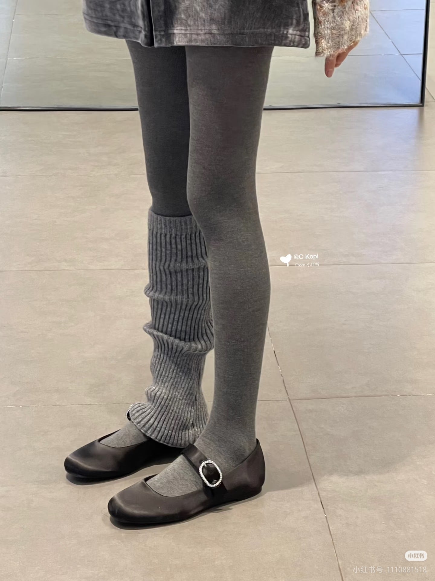 Damen Ballerinas Bequem Schnalle Elegantes Leder