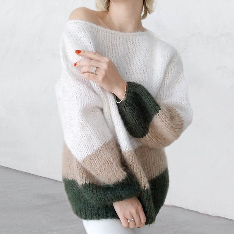 Damen Strickpullover Weich Modisch