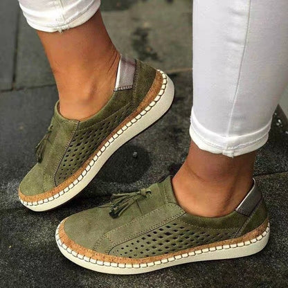 Damen Sneaker Atmungsaktiv Komfortabel mit Fransen