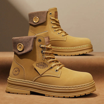 Damen Winterstiefel Gepolstert Warm Knopfverschluss