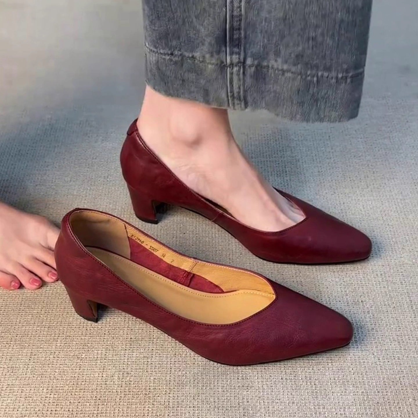 Damen Pumps Elegante Schuhe V-Ausschnitt Bequem - Norvielle