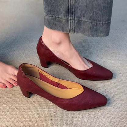 Damen Pumps Elegante Schuhe V-Ausschnitt Bequem - Norvielle