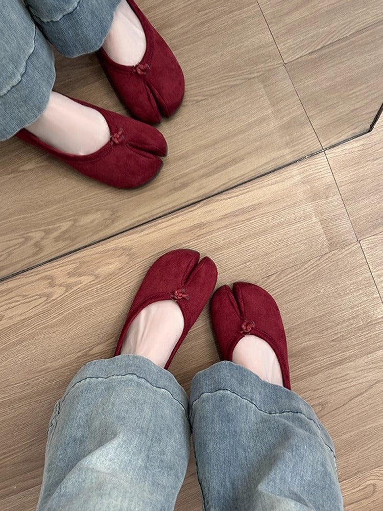 Damen Ballerinas Schnürenlos Bequem Modern