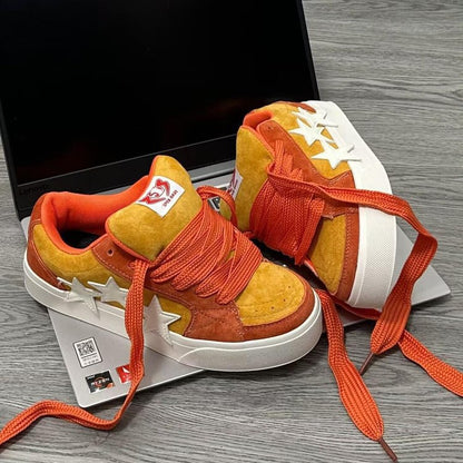 Damen Sneaker Stern Applikation Sportlich