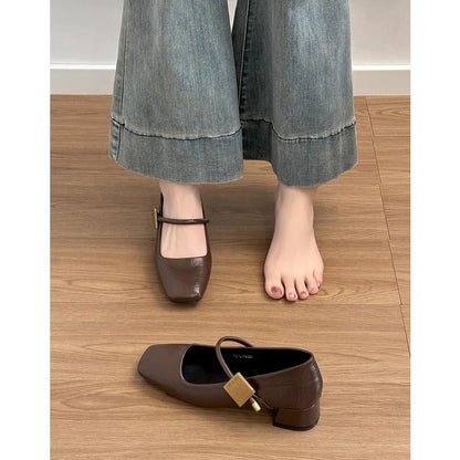 Damen Ballerinas Spitze Elegantes Leder