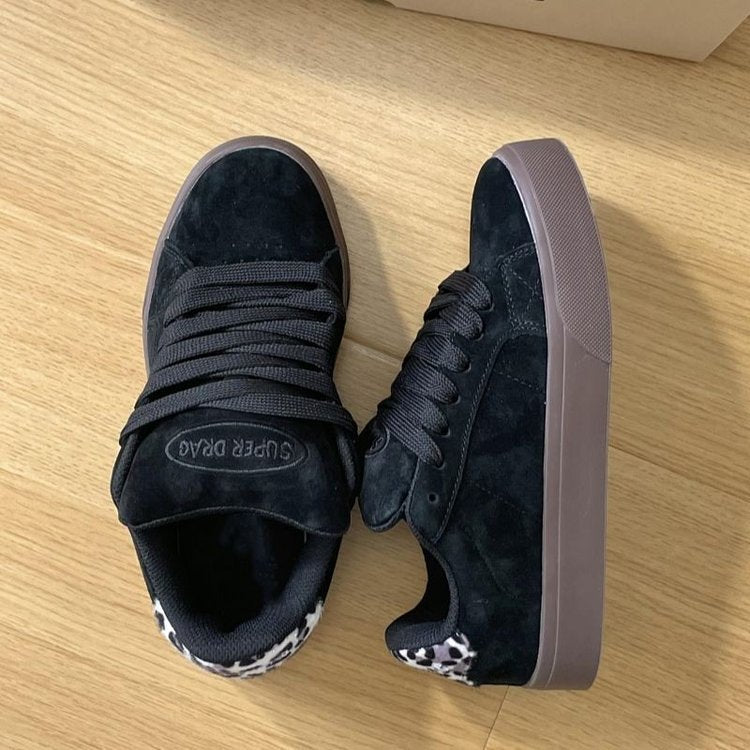 Damen Sneaker Veloursleder Sportlich