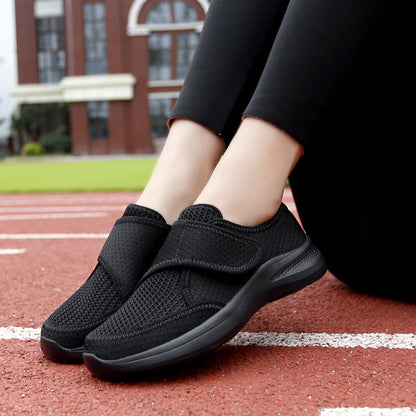 Damen Sneaker Elastisch Bequem Klettverschluss