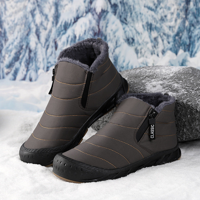 Damen Winterstiefel Gefüttert Rutschfest Klettverschluss
