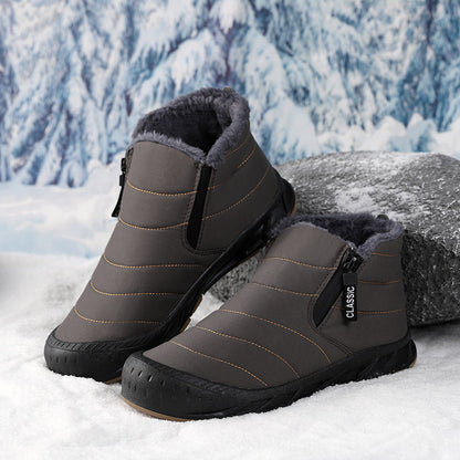 Damen Winterstiefel Gefüttert Rutschfest Klettverschluss