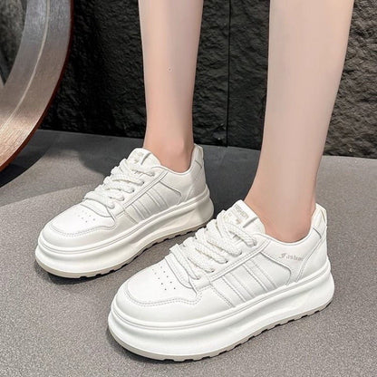 Damen Sneaker Plateau Atmungsaktives Material