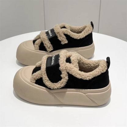 Damen Sneaker Fleecegefüttert Rutschfest Sportlich
