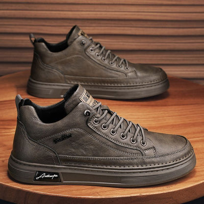 Herren High- Sneaker Leder