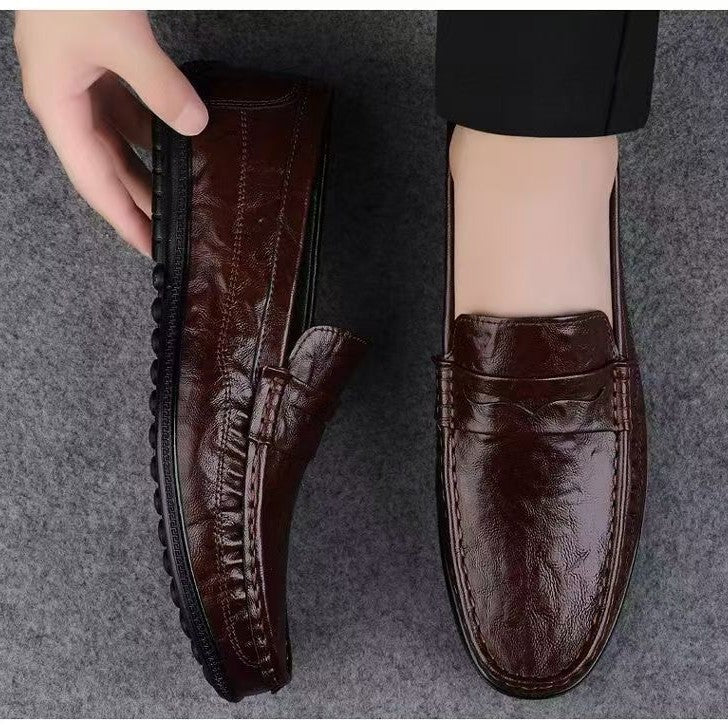 Herren Mokassins Elegantes Nerzdesign Leder