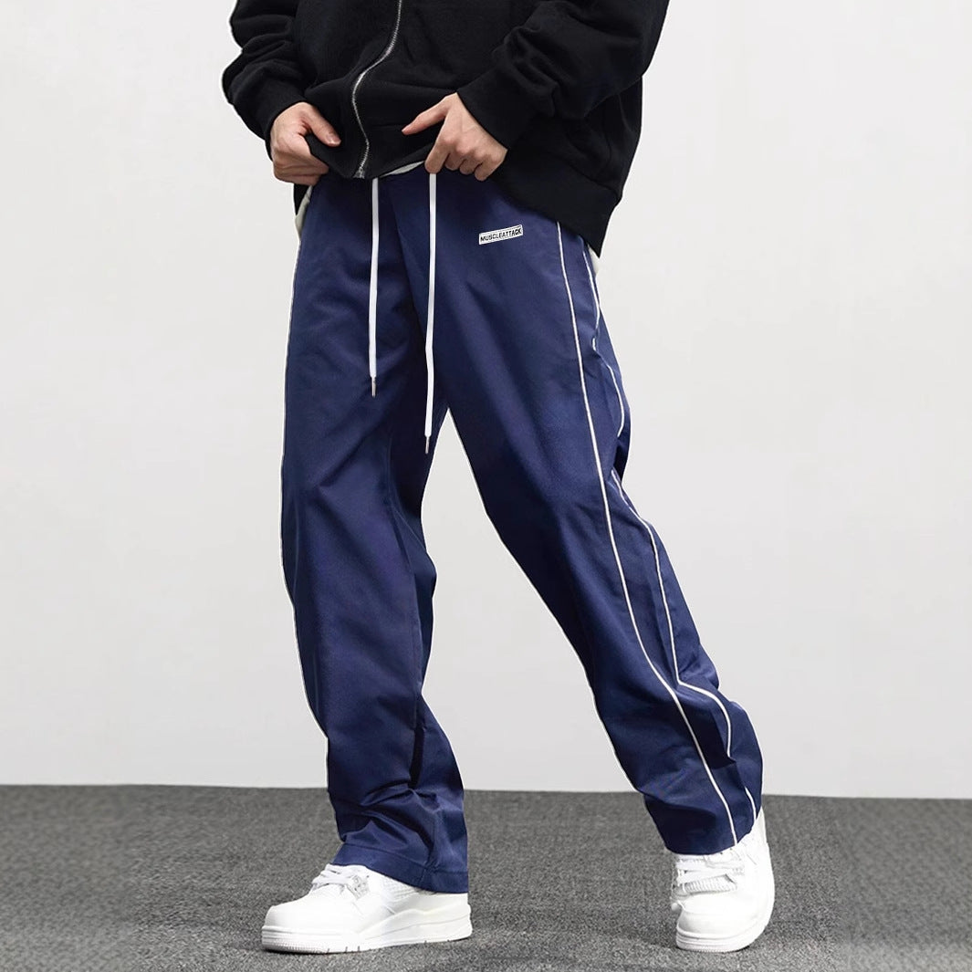 Herren Freizeithose Verstellbarer Bund Streifen