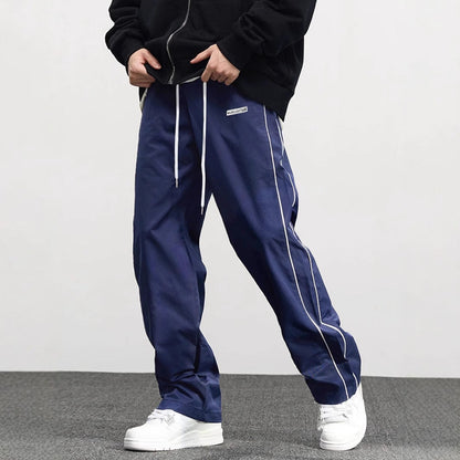 Herren Freizeithose Verstellbarer Bund Streifen